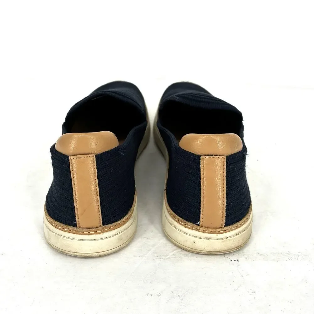 UGG Sammy Slip On Sneakers Navy Rib Knit Platform Casual Shoes Women's Size 7 - Picture 2 of 8